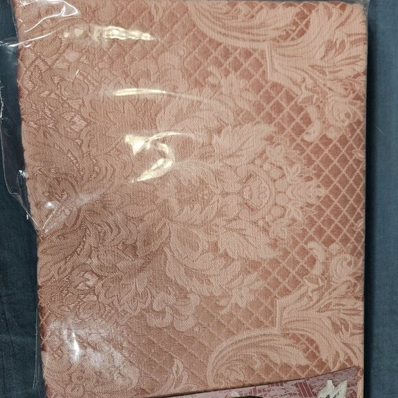 Vint JC Penney Tablecloth Table Linen Rectangle Oblong Pink 60x104" Floral Decor - Picture 4 of 11